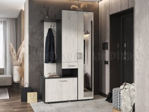 ЛИРА Прихожая ЛДСП (графит/дуб крафт белый) в Новоуральске - novouralsk.ok-mebel.com | фото