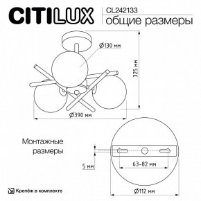Люстра на штанге Citilux Ronny CL242133 в Новоуральске - novouralsk.ok-mebel.com | фото 7