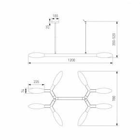 Люстра на штанге Eurosvet Covalent 30180 черный в Новоуральске - novouralsk.ok-mebel.com | фото 3