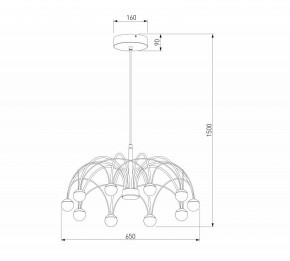 Люстра на штанге Eurosvet Ragno 90030/10 LED золото в Новоуральске - novouralsk.ok-mebel.com | фото 5