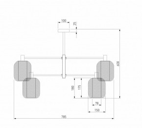 Люстра на штанге Eurosvet Voile 30191/6 черный в Новоуральске - novouralsk.ok-mebel.com | фото 3