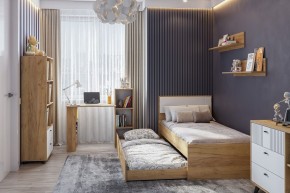 МИЛАН Детская (Дуб Золотой/Белый матовый) в Новоуральске - novouralsk.ok-mebel.com | фото 47