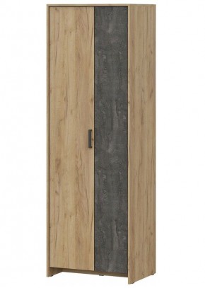 МСП-1 Шкаф 2-х створчатый (Дуб Золотой/Камень темный) в Новоуральске - novouralsk.ok-mebel.com | фото 3
