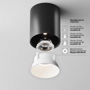 Накладной светильник Maytoni Alfa LED C064CL-12W4K-RD-B в Новоуральске - novouralsk.ok-mebel.com | фото 4
