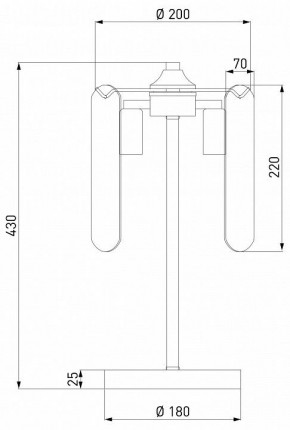 Настольная лампа декоративная Eurosvet Claire 01170/3 золото в Новоуральске - novouralsk.ok-mebel.com | фото 3