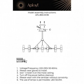 Подвесная люстра Aployt Bernadet APL.865.03.96 в Новоуральске - novouralsk.ok-mebel.com | фото 2