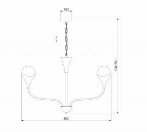 Подвесная люстра Eurosvet Calyx 60169/6 никель в Новоуральске - novouralsk.ok-mebel.com | фото 3