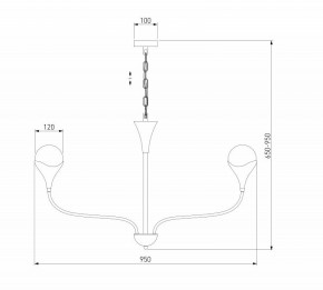 Подвесная люстра Eurosvet Calyx 60169/8 никель в Новоуральске - novouralsk.ok-mebel.com | фото 3