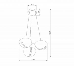 Подвесная люстра Eurosvet Emisfero 50083/3 LED золото в Новоуральске - novouralsk.ok-mebel.com | фото 6