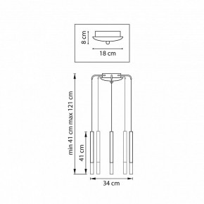 Подвесная люстра Lightstar Tubo L5T747133 в Новоуральске - novouralsk.ok-mebel.com | фото 3