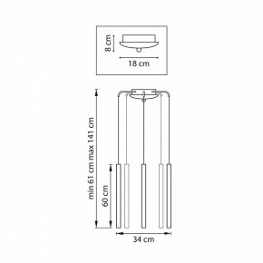 Подвесная люстра Lightstar Tubo L5T747347 в Новоуральске - novouralsk.ok-mebel.com | фото 3