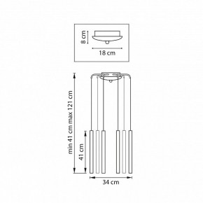 Подвесная люстра Lightstar Tubo L8T747247 в Новоуральске - novouralsk.ok-mebel.com | фото 3