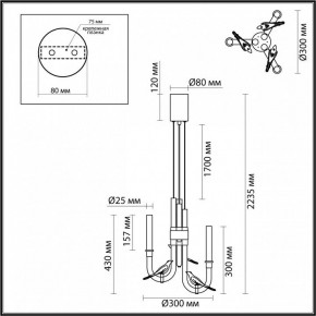 Подвесная люстра Odeon Light Lark 5431/6L в Новоуральске - novouralsk.ok-mebel.com | фото 5