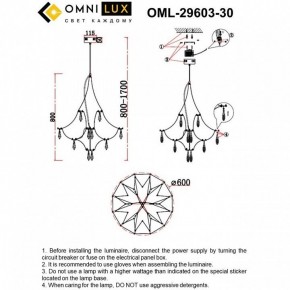 Подвесная люстра Omnilux Perelli OML-29603-30 в Новоуральске - novouralsk.ok-mebel.com | фото 10