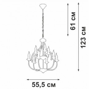 Подвесная люстра Vitaluce V1863 V1863-8/9 в Новоуральске - novouralsk.ok-mebel.com | фото 3