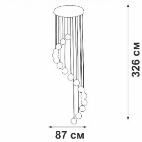 Подвесная люстра Vitaluce V2893 V2893-9/16S в Новоуральске - novouralsk.ok-mebel.com | фото 4