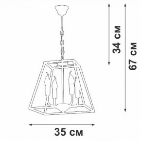Подвесная люстра Vitaluce V4237 V4237-0/4 в Новоуральске - novouralsk.ok-mebel.com | фото 3