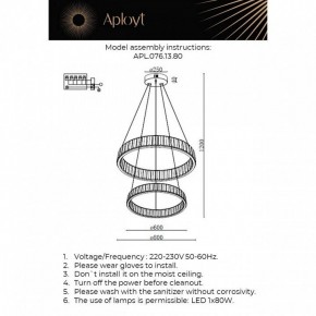 Подвесной светильник Aployt Oriann APL.076.13.80 в Новоуральске - novouralsk.ok-mebel.com | фото 2