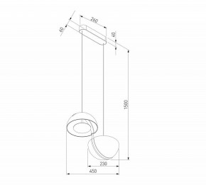 Подвесной светильник Eurosvet Emisfero 50083/2 LED золото в Новоуральске - novouralsk.ok-mebel.com | фото 4