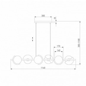 Подвесной светильник Eurosvet Moity 70149/6 черный/латунь Smart в Новоуральске - novouralsk.ok-mebel.com | фото 3