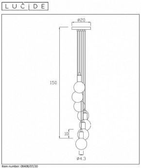 Подвесной светильник Lucide Fix Multiple 08408/07/30 в Новоуральске - novouralsk.ok-mebel.com | фото 4