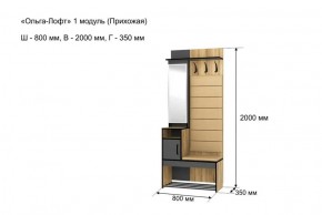 Прихожая "Ольга-Лофт 1" в Новоуральске - novouralsk.ok-mebel.com | фото 4