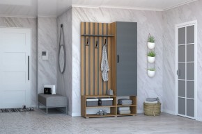 Прихожая Юджи (Дуб Крафт Золотой/Графит) в Новоуральске - novouralsk.ok-mebel.com | фото