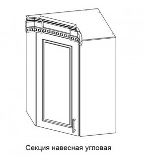 Секция навесная угловая "Верона" (600*600) в Новоуральске - novouralsk.ok-mebel.com | фото