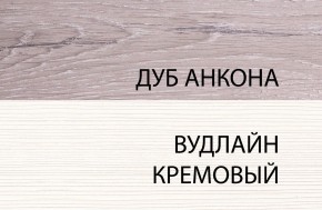 Шкаф 1D, OLIVIA, цвет вудлайн крем/дуб анкона в Новоуральске - novouralsk.ok-mebel.com | фото 3