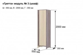 Шкаф 2-х створчатый "Гретта 3" в Новоуральске - novouralsk.ok-mebel.com | фото 6