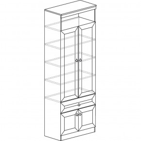 Шкаф для посуды №612 "Инна" Денвер светлый в Новоуральске - novouralsk.ok-mebel.com | фото 2