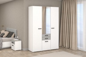 Шкаф Ева (Белый текстурный/Бетонный камень) в Новоуральске - novouralsk.ok-mebel.com | фото