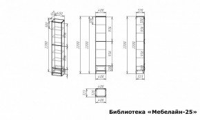 Шкаф книжный Мебелайн-25 в Новоуральске - novouralsk.ok-mebel.com | фото 3