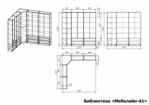 Шкаф книжный Мебелайн-41 в Новоуральске - novouralsk.ok-mebel.com | фото 3