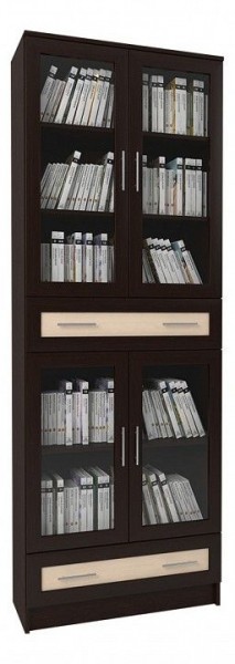 Шкаф книжный Мебелайн-43 в Новоуральске - novouralsk.ok-mebel.com | фото