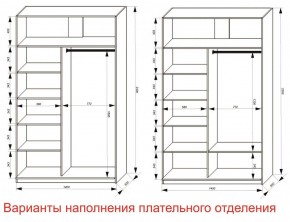 Шкаф-купе 1400 серии SOFT D6+D6+B2+PL3 (2 ящика+2штанги) профиль «Капучино» в Новоуральске - novouralsk.ok-mebel.com | фото 7