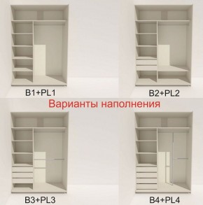 Шкаф-купе 1400 серии SOFT D8+D2+B2+PL4 (2 ящика+F обр.штанга) профиль «Графит» в Новоуральске - novouralsk.ok-mebel.com | фото 6