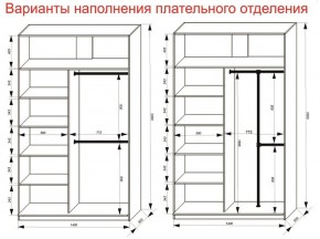 Шкаф-купе 1400 серии SOFT D8+D2+B2+PL4 (2 ящика+F обр.штанга) профиль «Графит» в Новоуральске - novouralsk.ok-mebel.com | фото 7