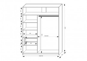 Шкаф-купе 1500 серии NEW CLASSIC K3+K3+B2+PL1 (2 ящика+1 штанга) профиль «Капучино» в Новоуральске - novouralsk.ok-mebel.com | фото 3