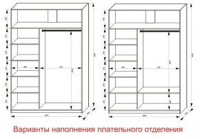 Шкаф-купе 1600 серии SOFT D1+D3+B2+PL1 (2 ящика+1штанга) профиль «Графит» в Новоуральске - novouralsk.ok-mebel.com | фото 6