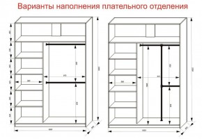 Шкаф-купе 1600 серии SOFT D1+D3+B2+PL1 (2 ящика+1штанга) профиль «Графит» в Новоуральске - novouralsk.ok-mebel.com | фото 7