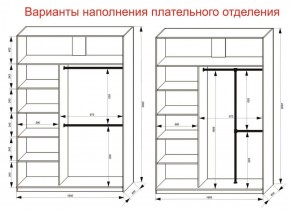 Шкаф-купе 1600 серии SOFT D6+D6+B2+PL3 (2 ящика+2штанги) профиль «Капучино» в Новоуральске - novouralsk.ok-mebel.com | фото 7