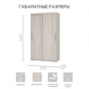 Шкаф-купе ШКК-11 (ясень белый) в Новоуральске - novouralsk.ok-mebel.com | фото 7