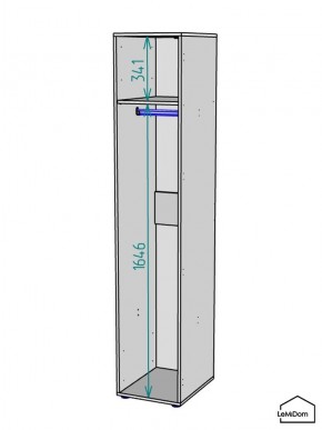 Шкаф Linnea MHR-1 2050х400х510 (ДВ-М 11.1.25) в Новоуральске - novouralsk.ok-mebel.com | фото 3