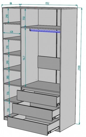 Шкаф Мальта H208 в Новоуральске - novouralsk.ok-mebel.com | фото 2