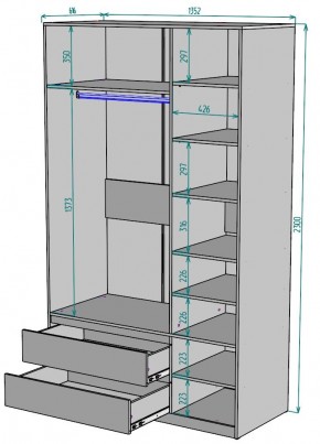 Шкаф Мальта H217 в Новоуральске - novouralsk.ok-mebel.com | фото 2