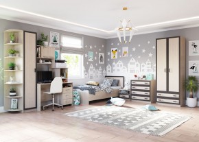 НАОМИ Шкаф 1 створчатый с полками и штангой в Новоуральске - novouralsk.ok-mebel.com | фото 2