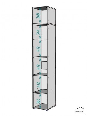 Шкаф с антресолью Linnea MHR-1A-2 2450х400х510 (ДВ-М 11.1.25) в Новоуральске - novouralsk.ok-mebel.com | фото 3