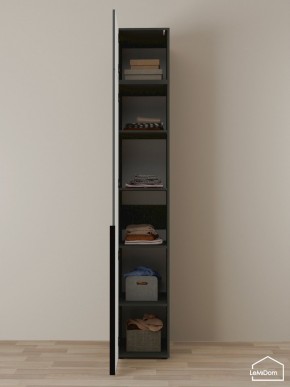 Шкаф с антресолью Linnea MHR-1A-2 2450х400х510 (Графит-М 11.1.25) в Новоуральске - novouralsk.ok-mebel.com | фото 4