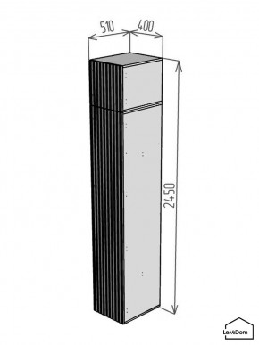 Шкаф с антресолью Linnea MHR-1A-4 2450х400х510 (ДВ-М 11.1.25) в Новоуральске - novouralsk.ok-mebel.com | фото 2
